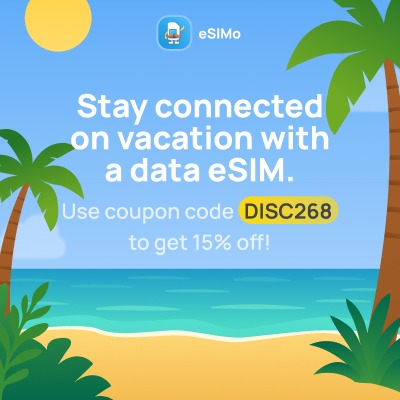Stay connected on vacation with a data eSIM 400x400
